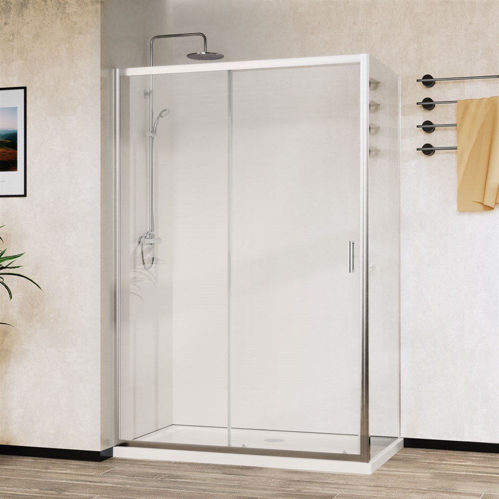 Детальная картинка товара «душевой уголок vincea city vsr-5ct9012cl, 1200x900, хром, стекло прозрачное»