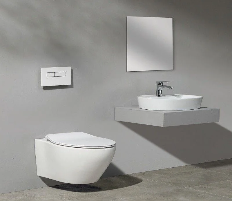 Унитаз подвесной CeramaLux CL2101 белый с крышкой микролифт Унитаз подвесной CeramaLux CL2101 белый с крышкой микролифт