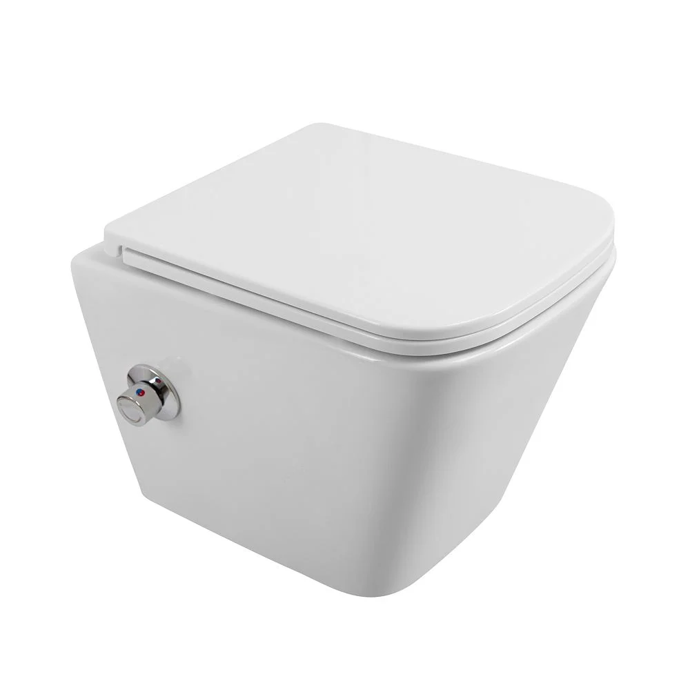 Унитаз подвесной BelBagno DUE BB3103CHR-BS/SC с сиденьем, функцией биде и смесителем Унитаз подвесной BelBagno DUE BB3103CHR-BS/SC с сиденьем, функцией биде и смесителем