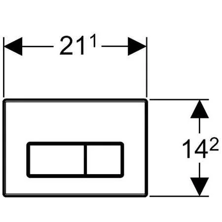 Клавиша смыва GEBERIT Kappa50 115.260.21.1 (глянцевый хром) Клавиша смыва GEBERIT Kappa50 115.260.21.1 (глянцевый хром)