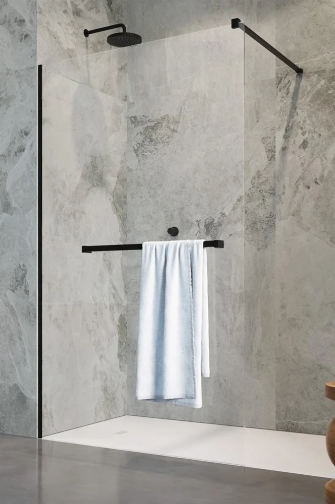 Душевая перегородка Radaway Modo New Black II с полотенцедержателем 110 389114-54-01W Душевая перегородка Radaway Modo New Black II с полотенцедержателем 110 389114-54-01W