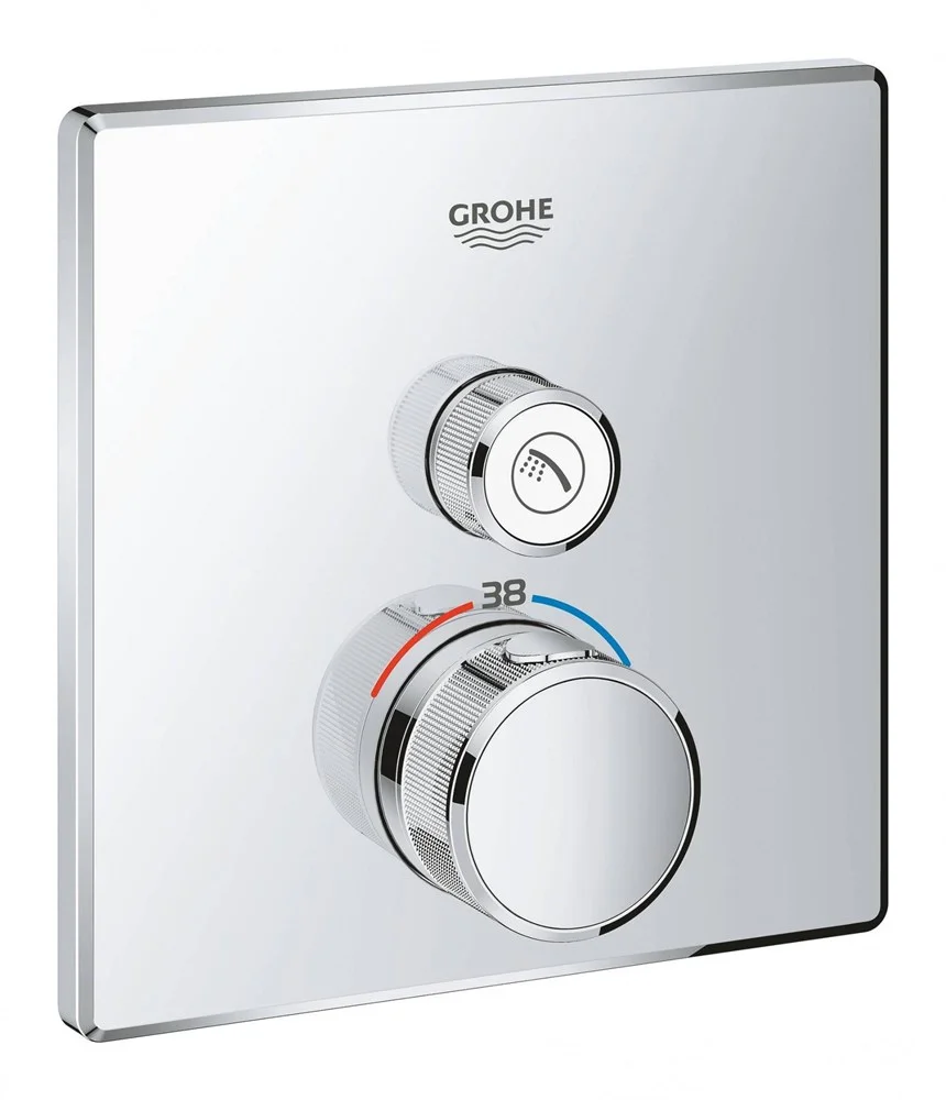 Смеситель для душа GROHE Grohtherm SmartControl (29123000) внешняя часть термостата, на 1 выход, хром Смеситель для душа GROHE Grohtherm SmartControl (29123000) внешняя часть термостата, на 1 выход, хром