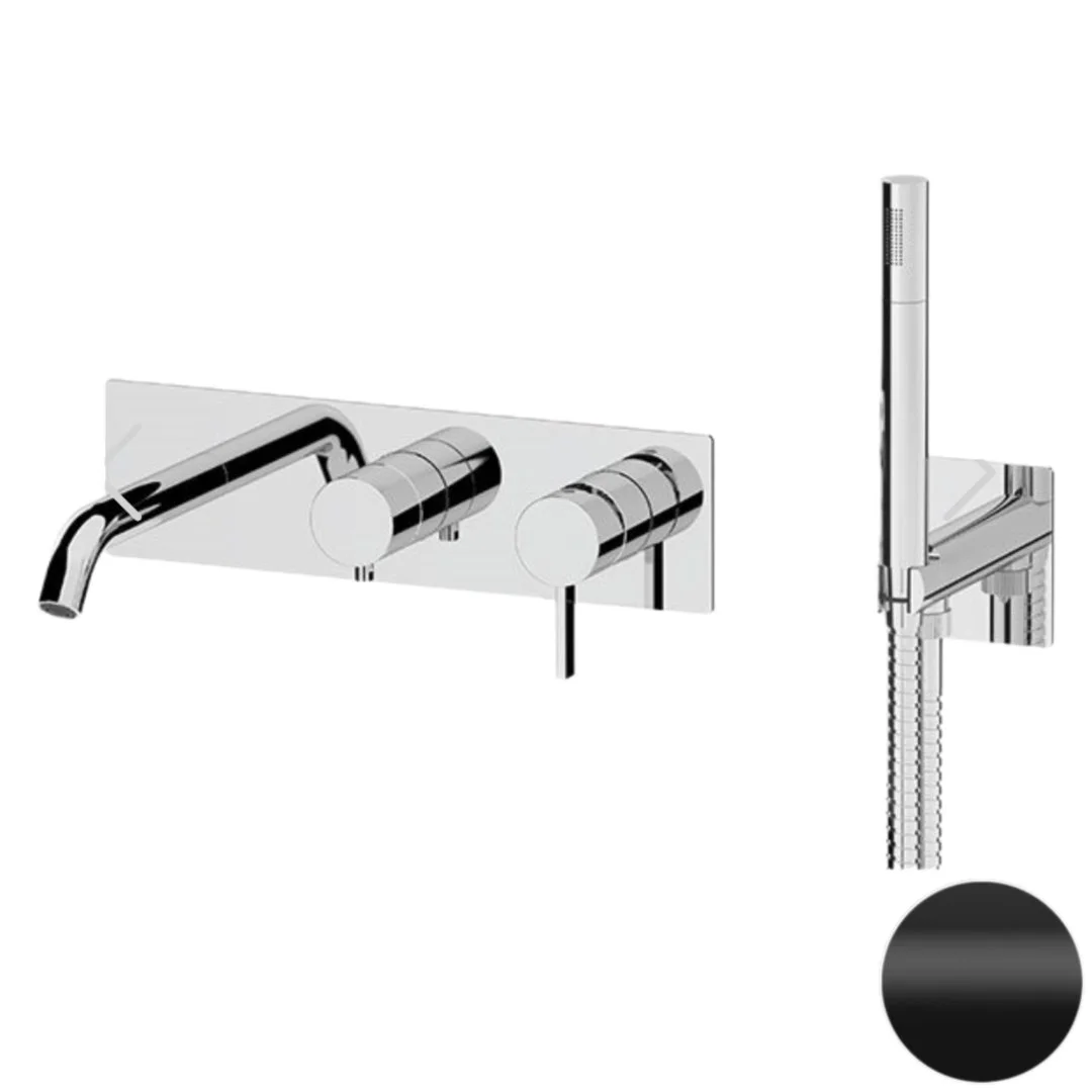 Смеситель для ванны Remer Metrica MC53D2NO, черный матовый Смеситель для ванны Remer Metrica MC53D2NO, черный матовый