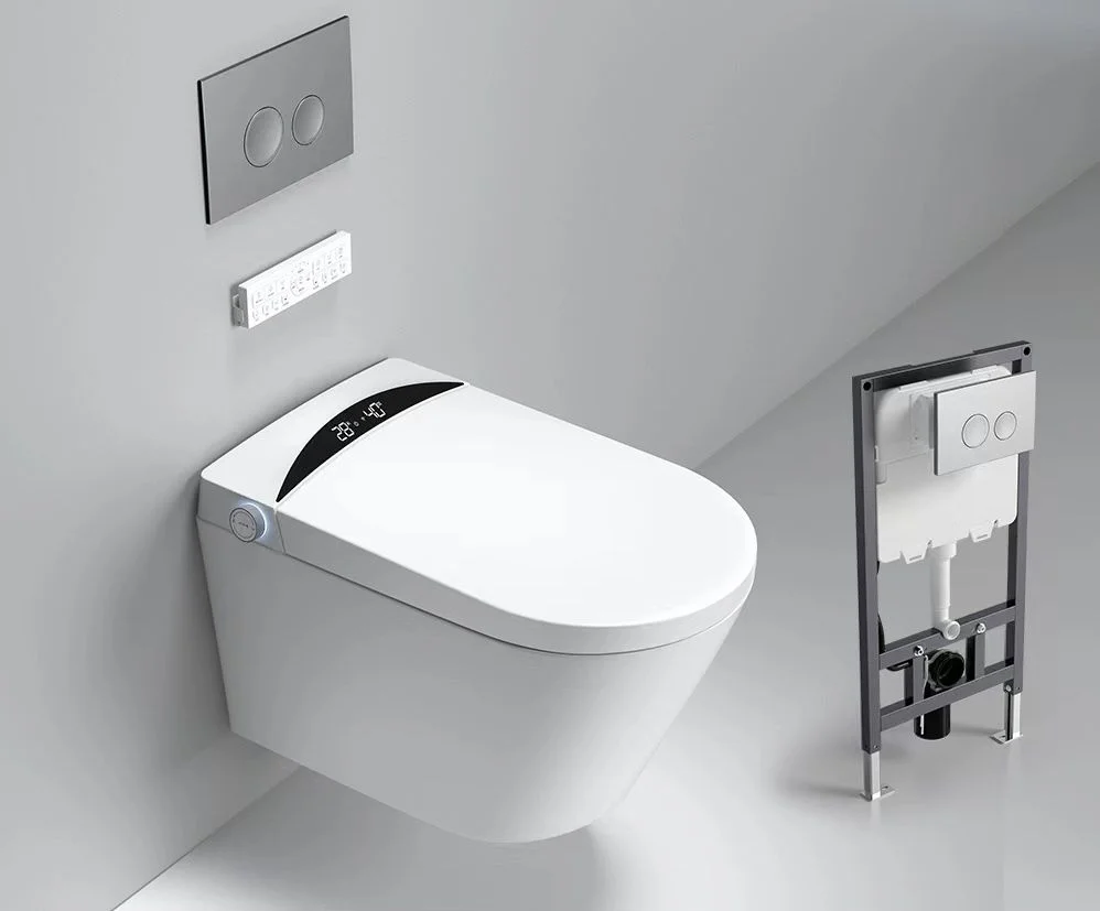 Унитаз SMART Timo TЕ-751 (580x380x420) с функцией биде подвесной с инсталляцией и хромированной кнопкой Унитаз SMART Timo TЕ-751 (580x380x420) с функцией биде подвесной с инсталляцией и хромированной кнопкой