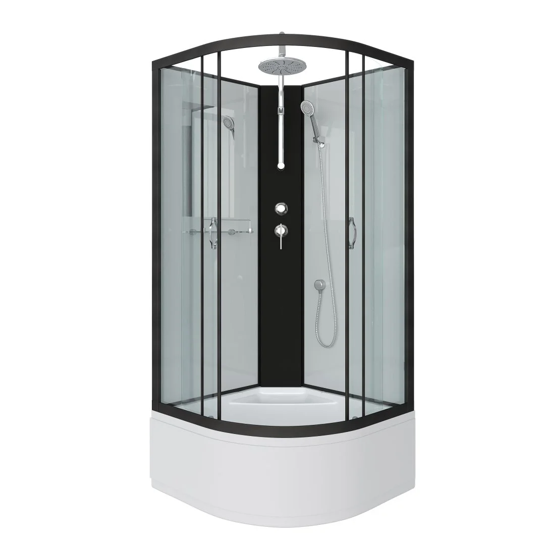 Душевая кабина Niagara Classic NG-6709-14BKT (1000х1000х2100)высокий поддон (45см) стекло прозрачное черные профиля 67091414BKT Душевая кабина Niagara Classic NG-6709-14BKT (1000х1000х2100)высокий поддон (45см) стекло прозрачное черные профиля 67091414BKT