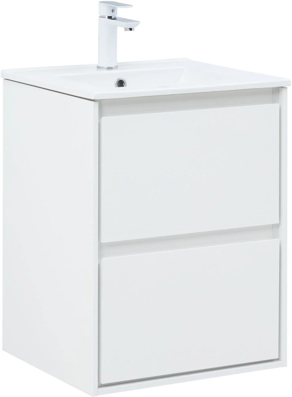 Тумба под раковину Aquanet Милан 50 белый глянец 00336366 подвесная Тумба под раковину Aquanet Милан 50 белый глянец 00336366 подвесная