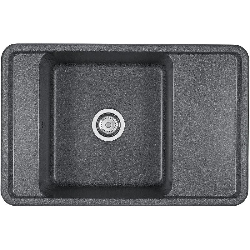 Кухонная мойка Aquaton Беллис 78 1A725032BS210 из литого мрамора, графит Кухонная мойка Aquaton Беллис 78 1A725032BS210 из литого мрамора, графит