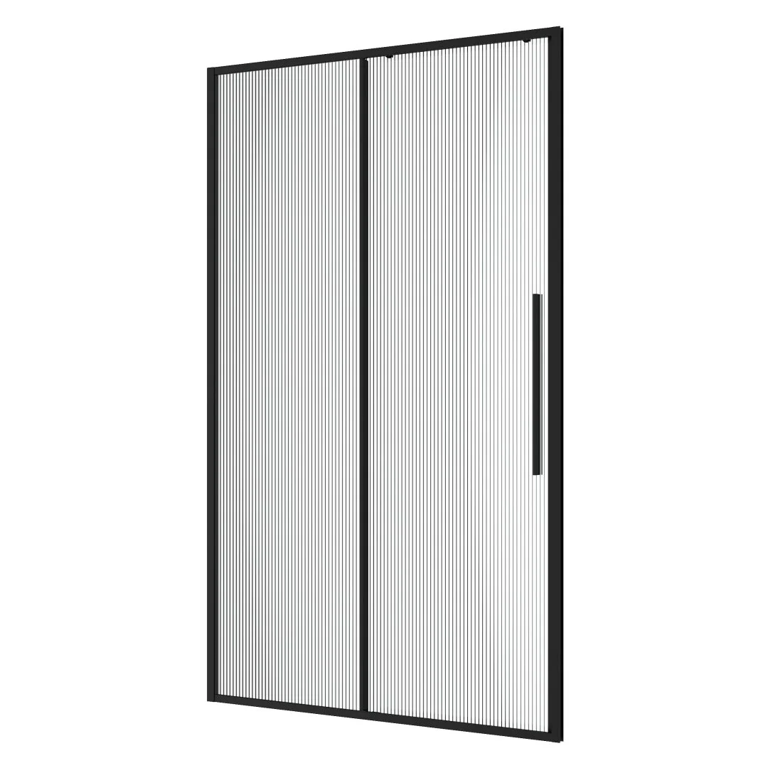 Душевая дверь Niagara Nova NG-84-L11FHB (110х195) черный матовый, раздвижная влево, стекло рифленое Душевая дверь Niagara Nova NG-84-L11FHB (110х195) черный матовый, раздвижная влево, стекло рифленое