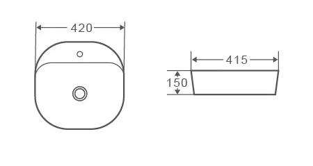 Раковина GROSSMAN GR-3028 (420x415x150) GR-3028 Раковина GROSSMAN GR-3028 (420x415x150) GR-3028