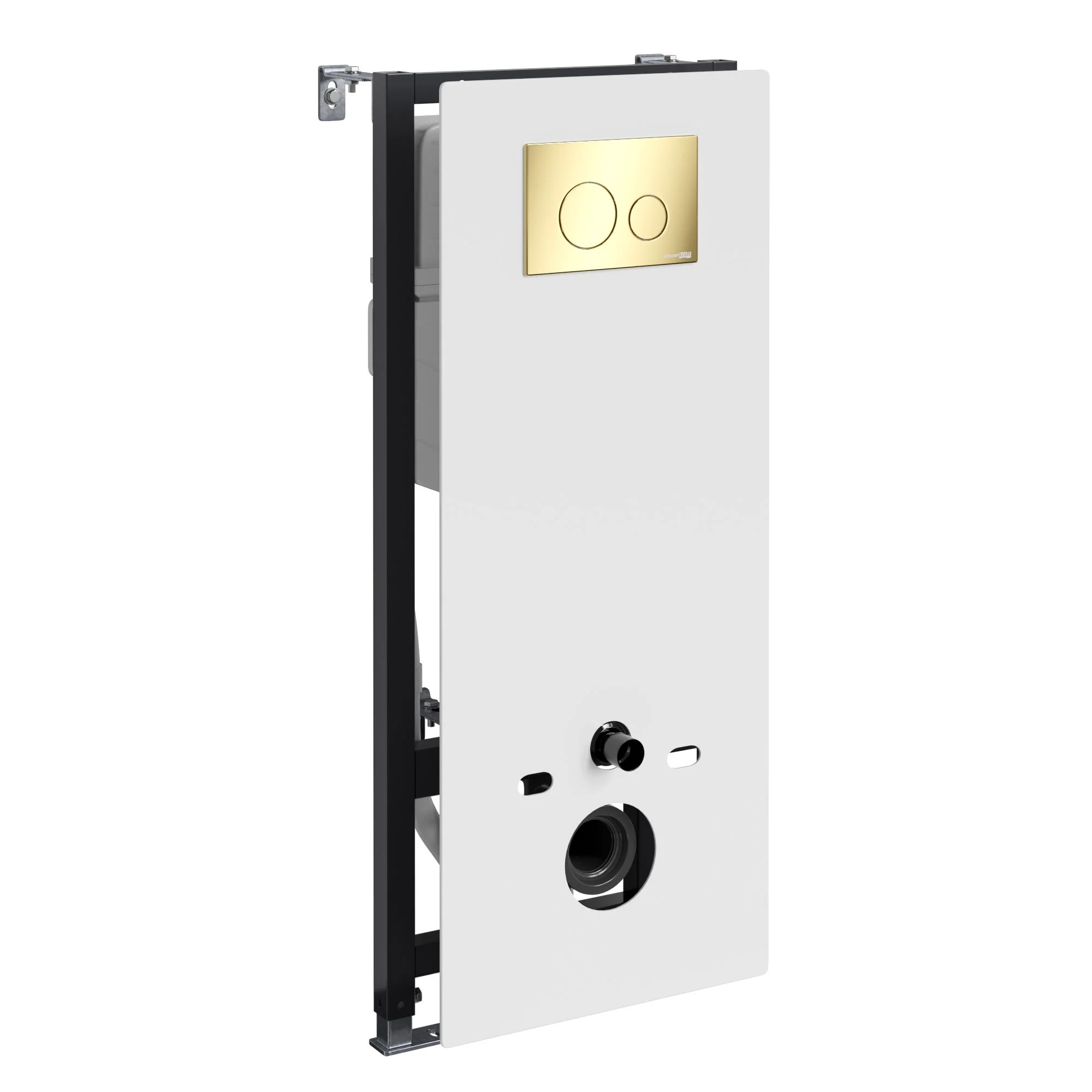 Инсталляция для унитаза WasserKRAFT Abens 20TLT.010.ME.WH.PG02 с клавишей смыва золото Инсталляция для унитаза WasserKRAFT Abens 20TLT.010.ME.WH.PG02 с клавишей смыва золото