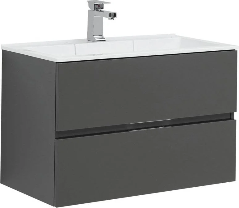 Тумба под раковину Aquanet Алвита 80 серый антрацит 00215120 Тумба под раковину Aquanet Алвита 80 серый антрацит 00215120