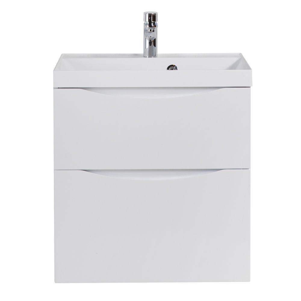 Детальная картинка товара «тумба под раковину belbagno marino-h60-700-2c-so-bl-p подвесная 700x450 bianco lucido»