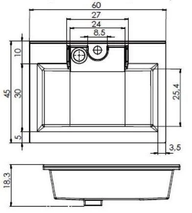 Раковина Aquanet Фортуна 60 00181907 Раковина Aquanet Фортуна 60 00181907