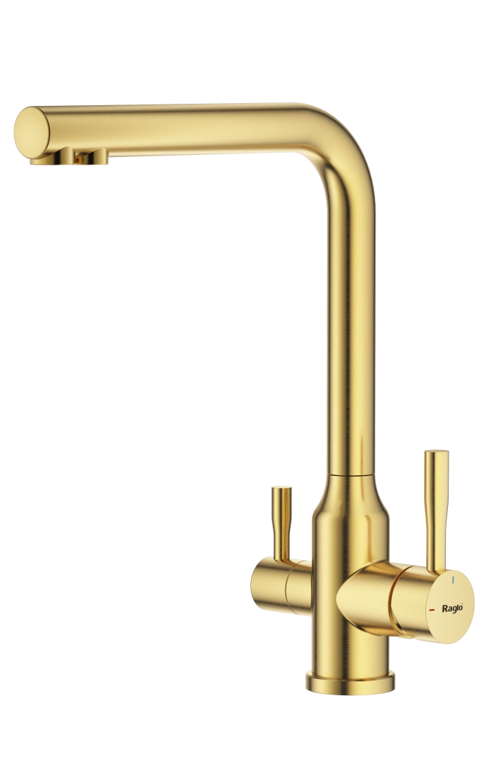 Смеситель для кухни Raglo R81.61.03 с подключением к фильтру, золотой сатин Смеситель для кухни Raglo R81.61.03 с подключением к фильтру, золотой сатин