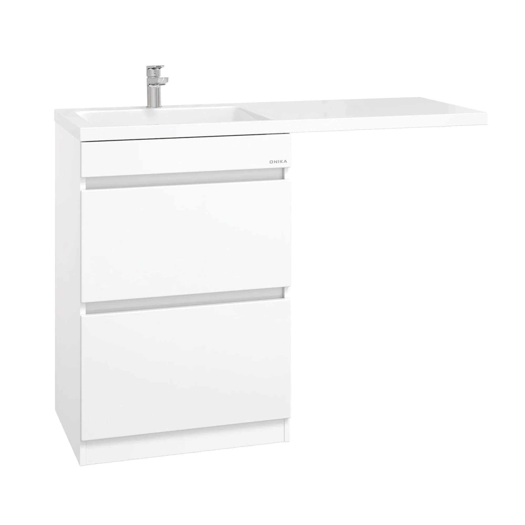 Тумба под раковину Onika Милтон 58 см 105801 напольная под стиральную машину, белая (дляМарсал 120) Тумба под раковину Onika Милтон 58 см 105801 напольная под стиральную машину, белая (дляМарсал 120)