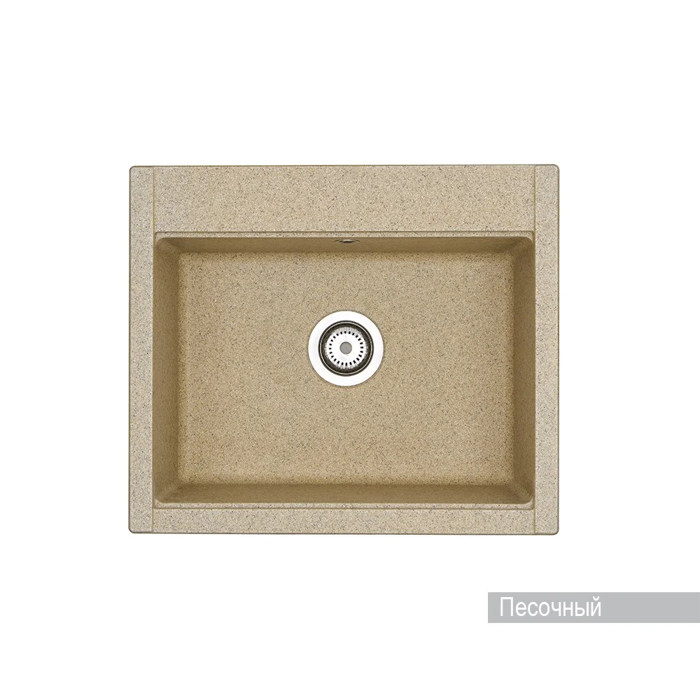 Кухонная мойка Aquaton Делия 60 1A715232LD220 из литого мрамора, прямоугольная, песочная Кухонная мойка Aquaton Делия 60 1A715232LD220 из литого мрамора, прямоугольная, песочная