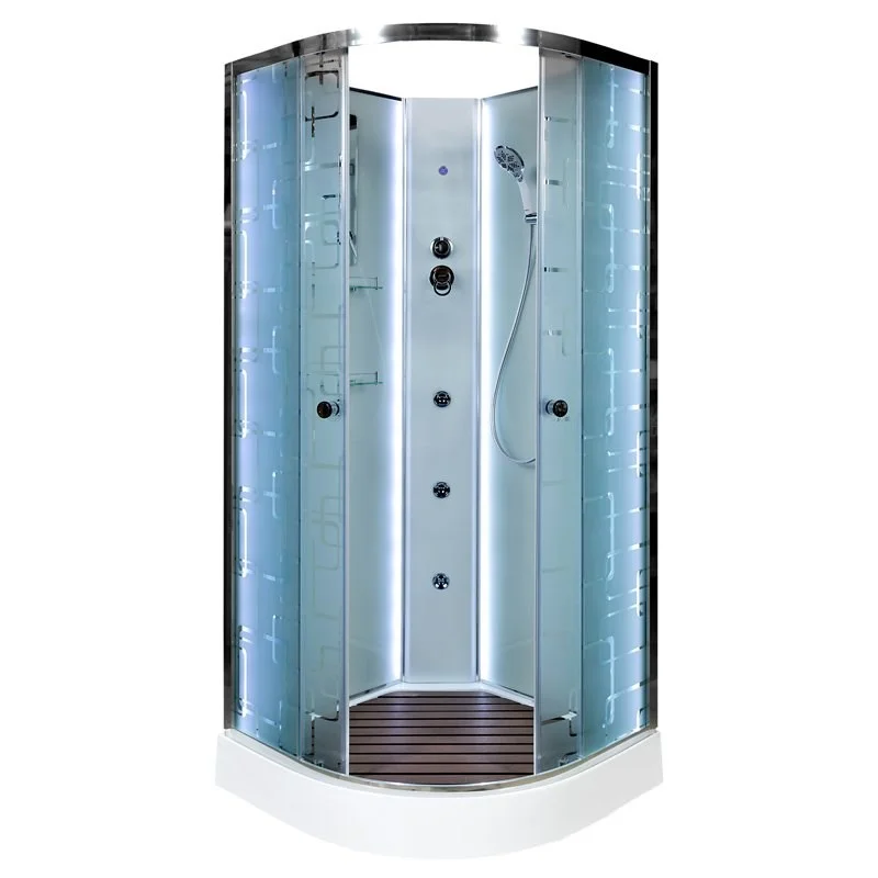 Душевая кабина Dto EM1590N LED (EM1590NLED+GM) 90x90 см с гидромассажем Душевая кабина Dto EM1590N LED (EM1590NLED+GM) 90x90 см с гидромассажем