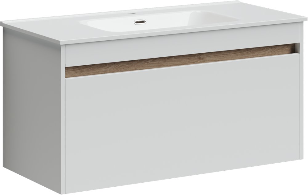 Детальная картинка товара «тумба под раковину sancos smart sm100w белый»