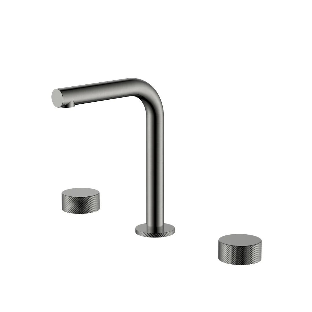Смеситель для раковины Boheme Stick 152-GM.4 SPIRALE на 3 отверстия Gun Metal Смеситель для раковины Boheme Stick 152-GM.4 SPIRALE на 3 отверстия Gun Metal
