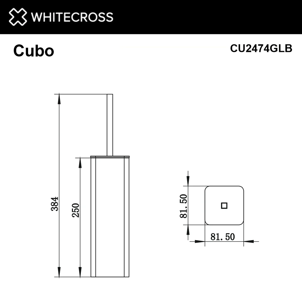 Ершик для унитаза WHITECROSS Cubo CU2474GLB брашированное золото Ершик для унитаза WHITECROSS Cubo CU2474GLB брашированное золото