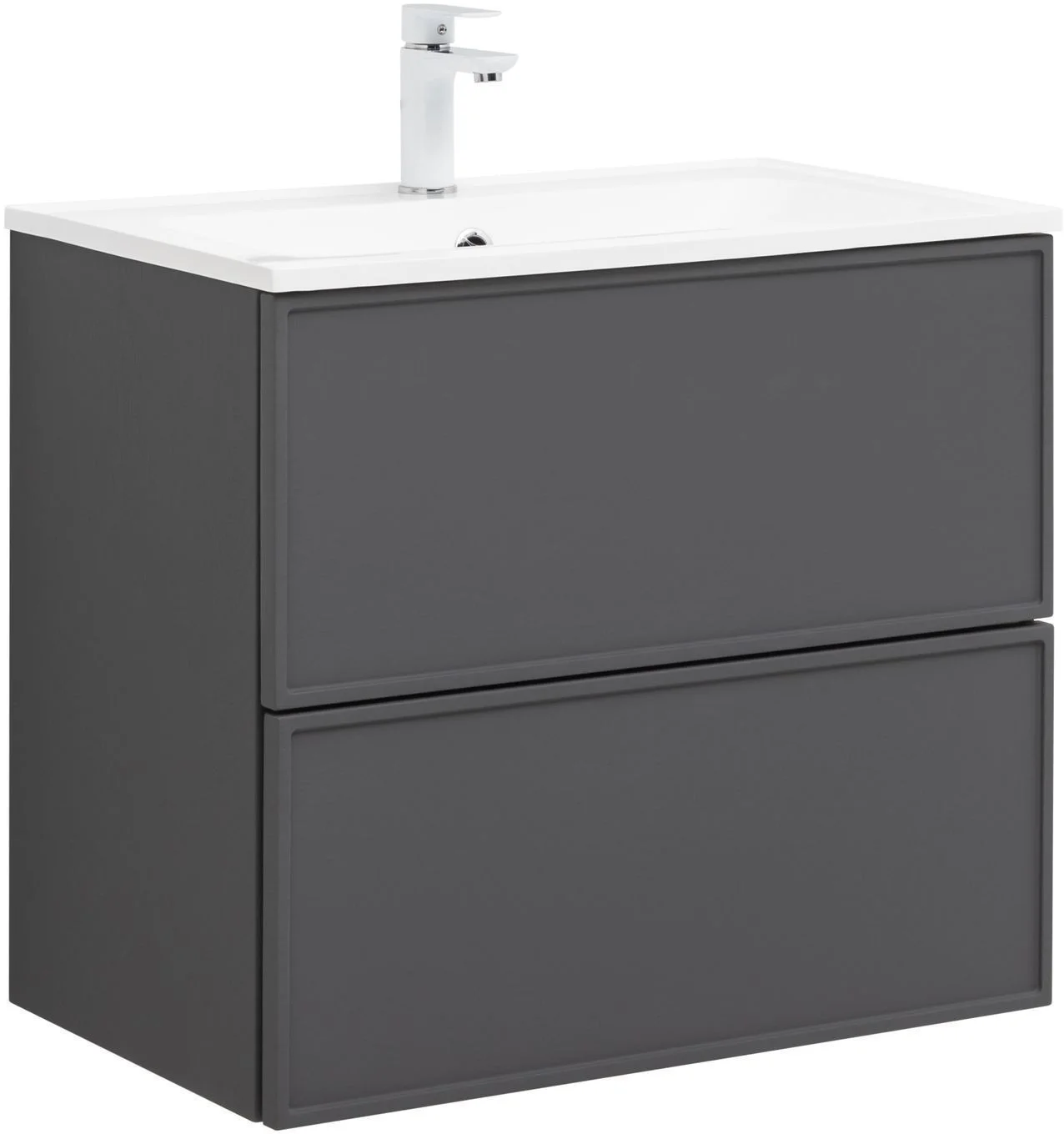 Тумба под раковину Aquanet Арт 75 ясень графит 00329064 напольная/подвесная Тумба под раковину Aquanet Арт 75 ясень графит 00329064 напольная/подвесная