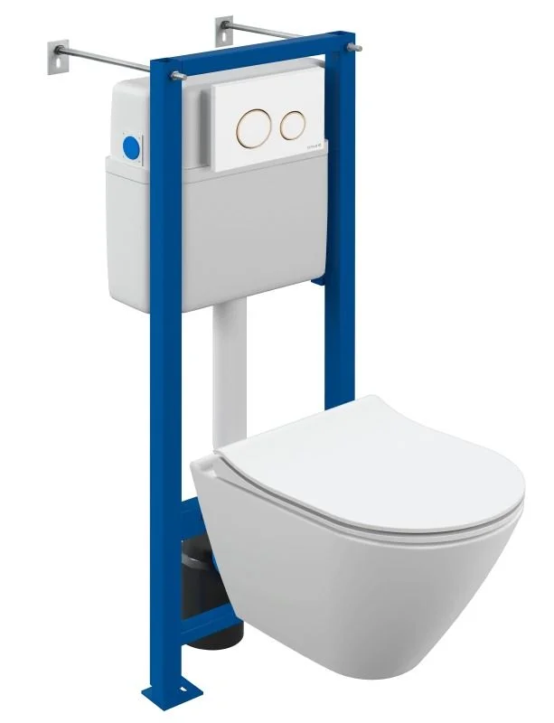 Комплект унитаза Cersanit CITY OVAL (A68142) инсталляции VECTOR и клавиши смыва TWINS пластик белый матовый с рамкой 68142 Комплект унитаза Cersanit CITY OVAL (A68142) инсталляции VECTOR и клавиши смыва TWINS пластик белый матовый с рамкой 68142