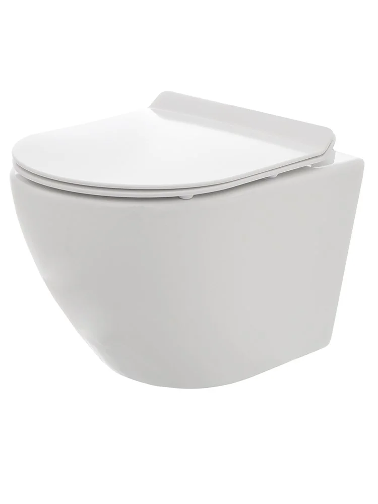 Унитаз подвесной AQUAme AQM2002 с сиденьем SoftClose, технология смыва Rimless, скрытый крепеж 490x3 Унитаз подвесной AQUAme AQM2002 с сиденьем SoftClose, технология смыва Rimless, скрытый крепеж 490x3