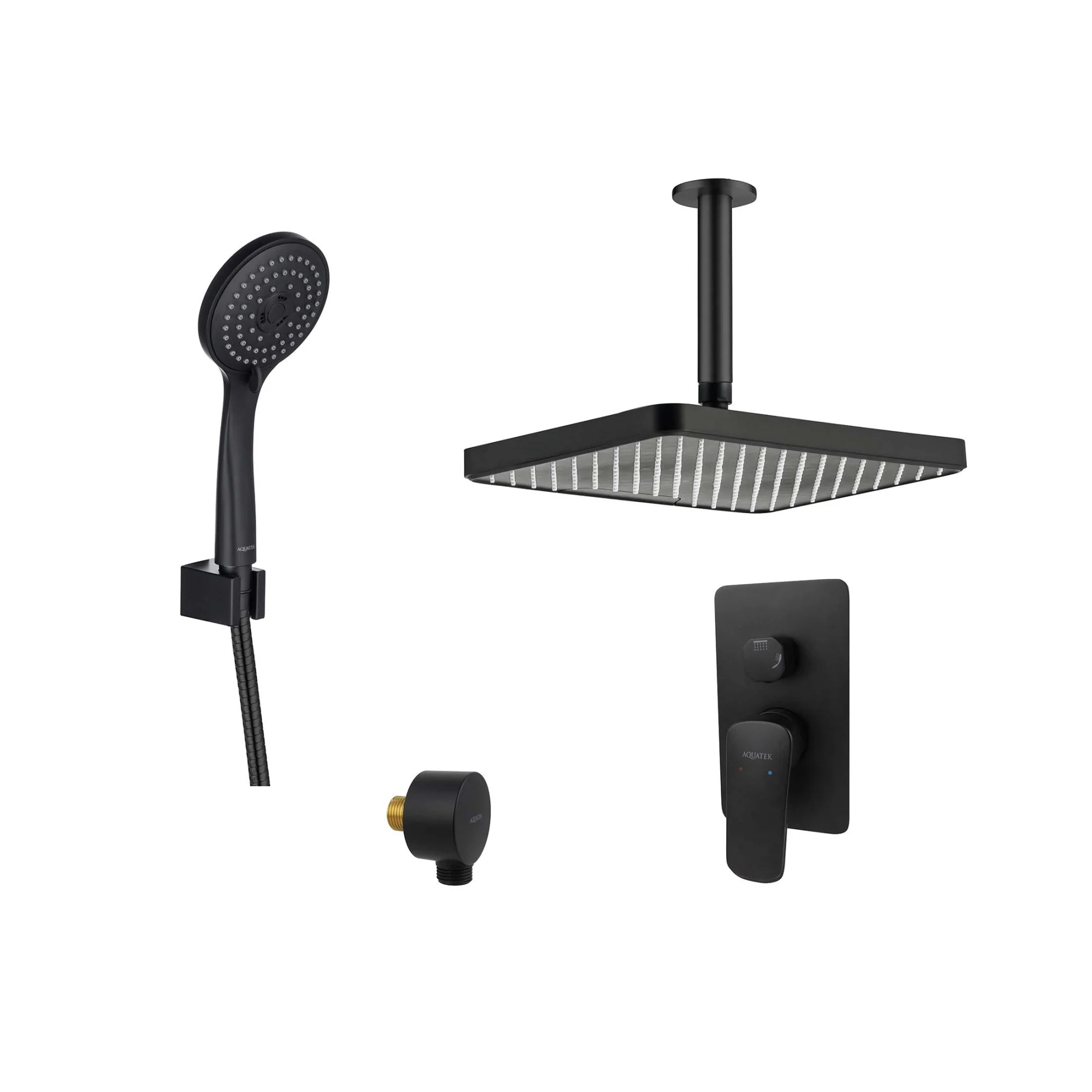 Душевая система Aquatek ВЕГА AQ1073MB черный матовый Душевая система Aquatek ВЕГА AQ1073MB черный матовый