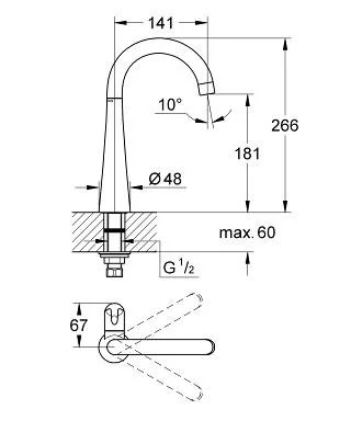 Смеситель для кухни Grohe Zedra New 30026000 Смеситель для кухни Grohe Zedra New 30026000