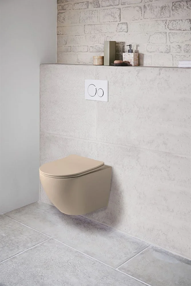 Унитаз подвесной Vincea Globo VT1-14SMC безободковый, цвет капучино мат., ультратонкое сиденье soft- Унитаз подвесной Vincea Globo VT1-14SMC безободковый, цвет капучино мат., ультратонкое сиденье soft-