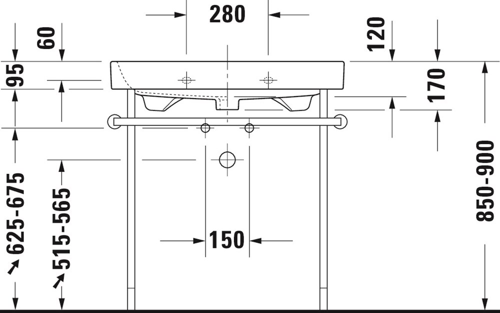 Схема установки раковины в ванной Раковина Duravit Happy D.2 2318800000 80 см: характеристики, описание, купить по