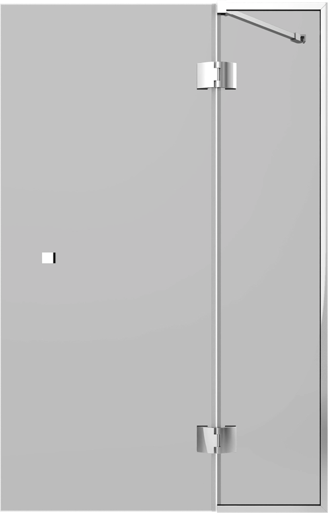 Шторка на ванну STWORKI Орхус распашная, 90 (30х60), профиль хром глянцевый, тонированное стекло 583 583092 Шторка на ванну STWORKI Орхус распашная, 90 (30х60), профиль хром глянцевый, тонированное стекло 583 583092