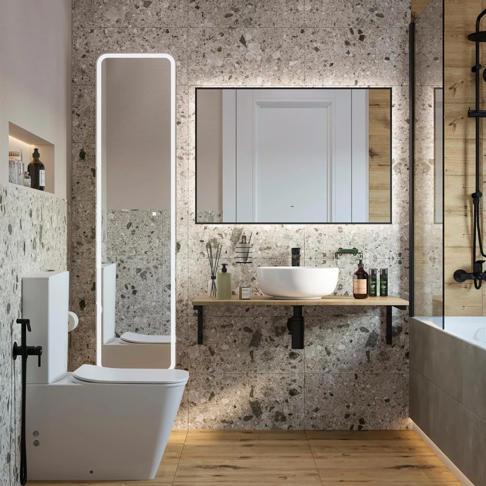 Комплект мебели DIWO Элиста 100 светлое дерево, с раковиной Moduo 40 RING 555248 Комплект мебели DIWO Элиста 100 светлое дерево, с раковиной Moduo 40 RING 555248