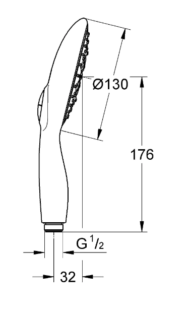 Душевая лейка GROHE Power&Soul (4 режима), хром/песочный (27672DR0) Душевая лейка GROHE Power&Soul (4 режима), хром/песочный (27672DR0)