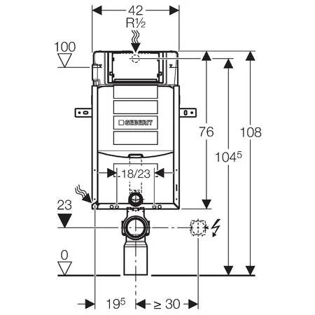 Инсталляция для унитаза Geberit Kombifix 110.350.00.5 UP320 для клавиш Sigma Инсталляция для унитаза Geberit Kombifix 110.350.00.5 UP320 для клавиш Sigma