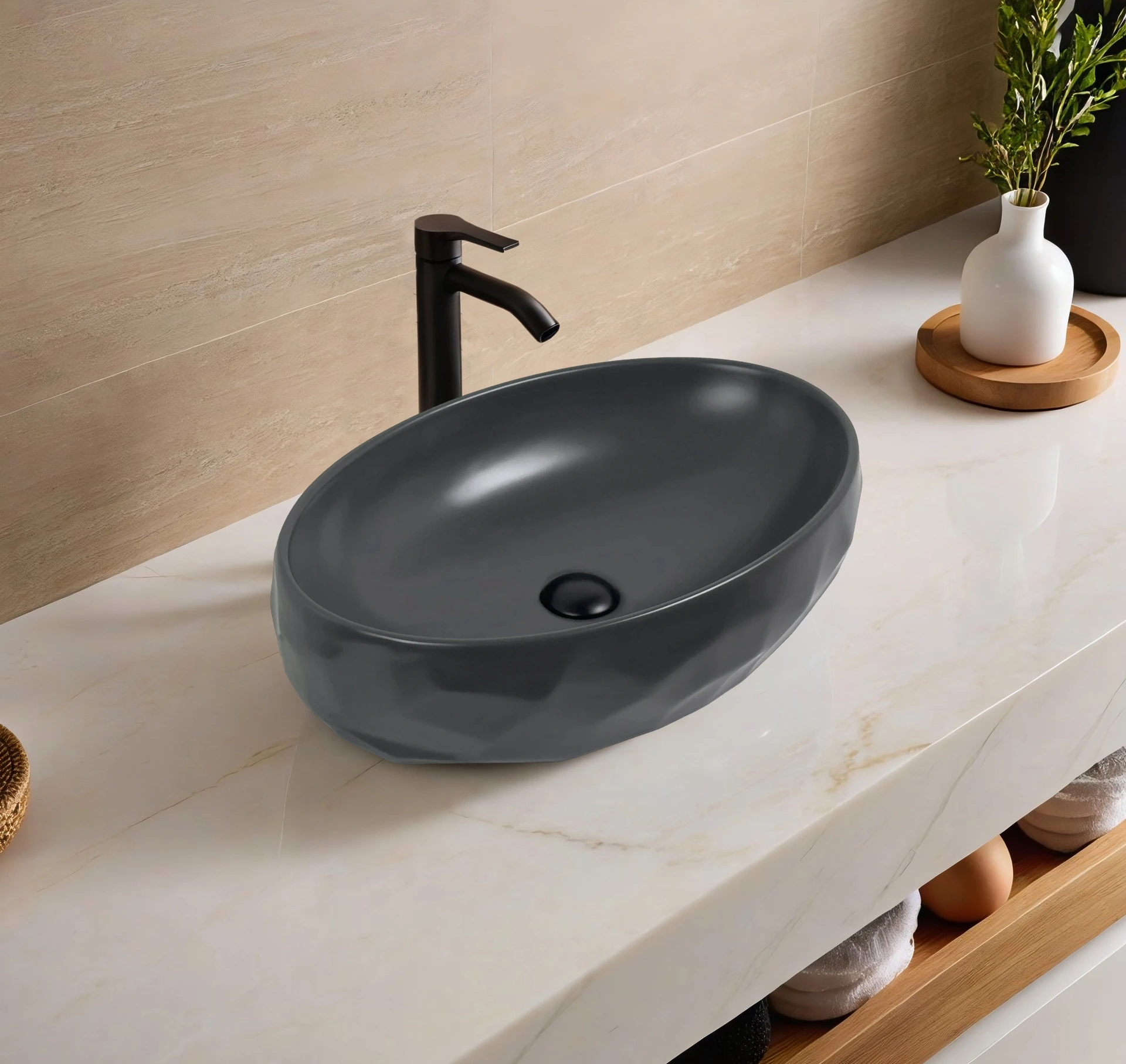 Раковина Gid Dgm9030wx 53406 накладная серая матовая 60x40x15 Раковина Gid Dgm9030wx 53406 накладная серая матовая 60x40x15