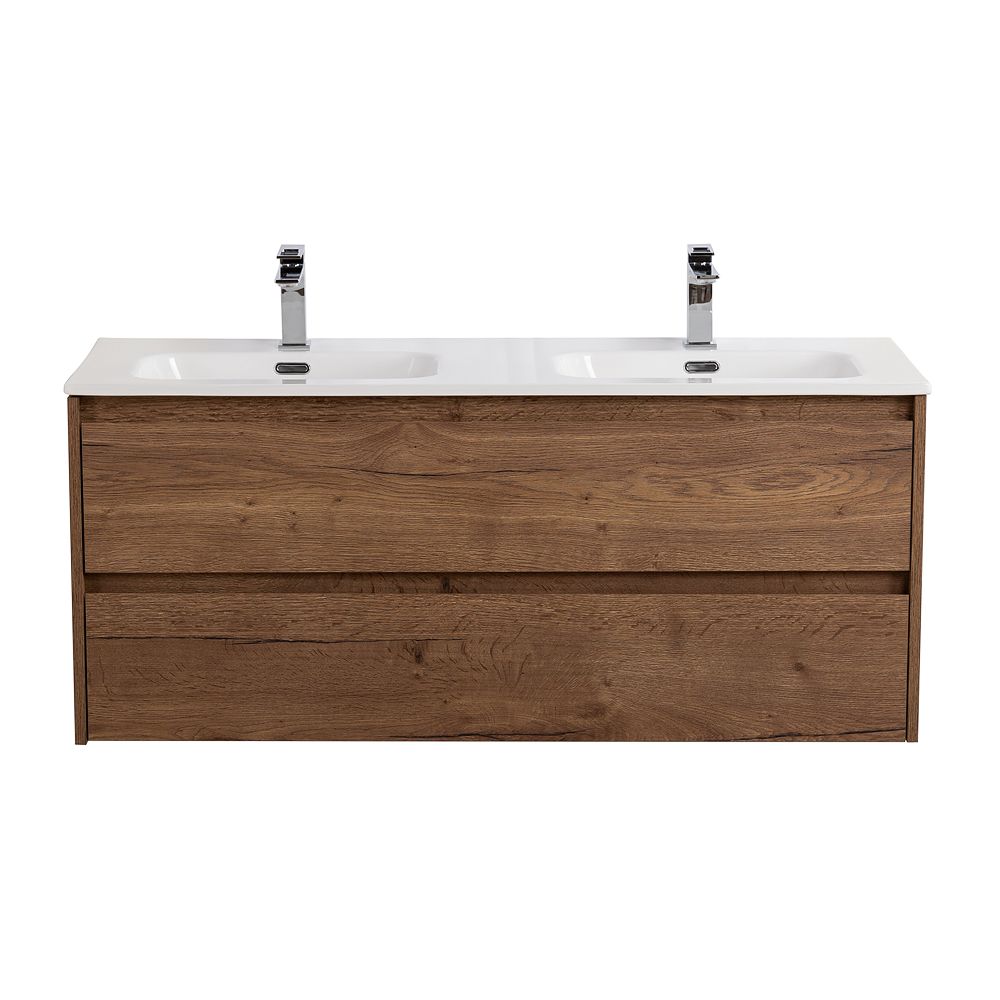 Детальная картинка товара «тумба под раковину belbagno kraft-1200-2c-so-2-rt rovere tabacco подвесная 1200x460»