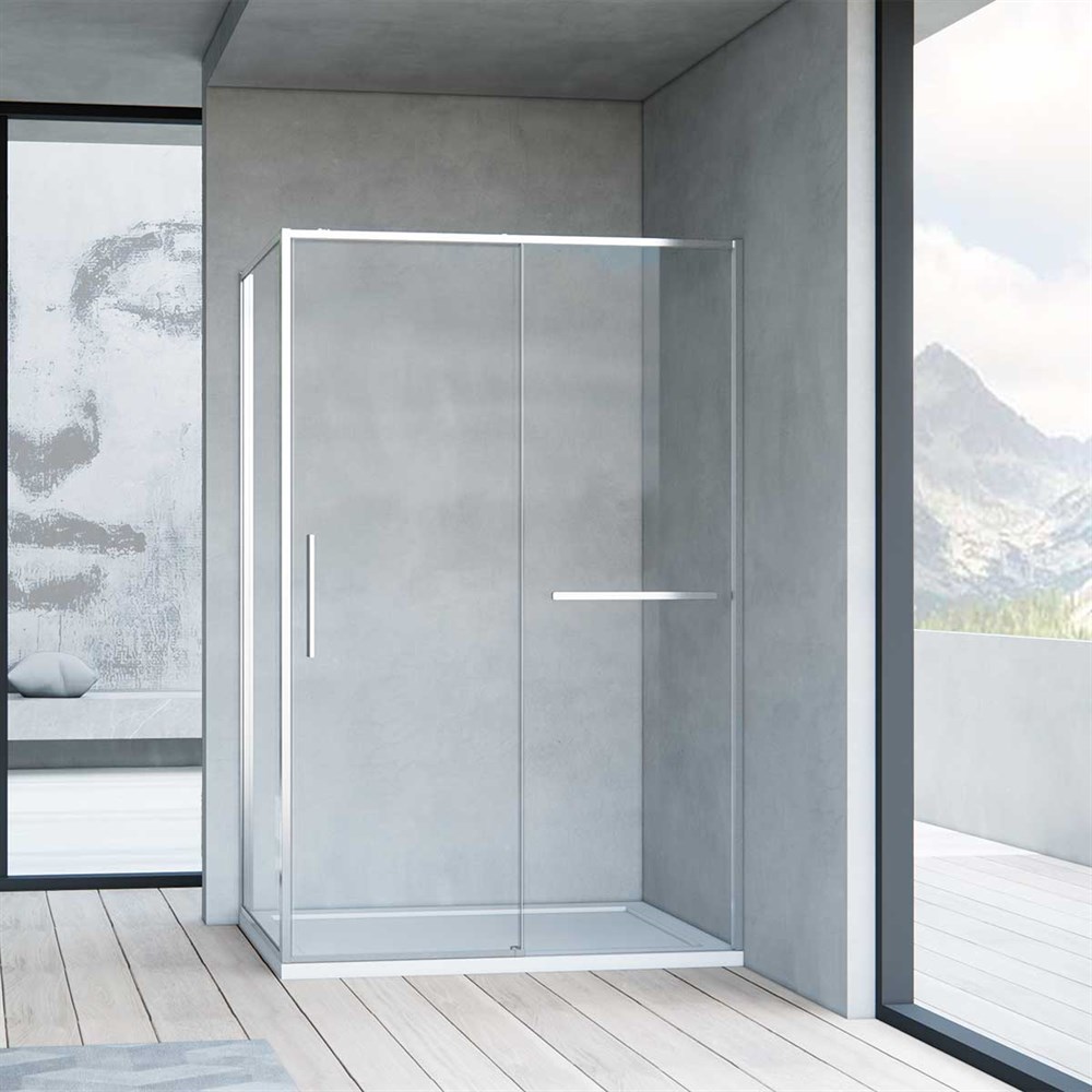 Детальная картинка товара «душевой уголок vincea slim soft vsr-1ss1015cl, 1500x1000, хром, стекло прозрачное»
