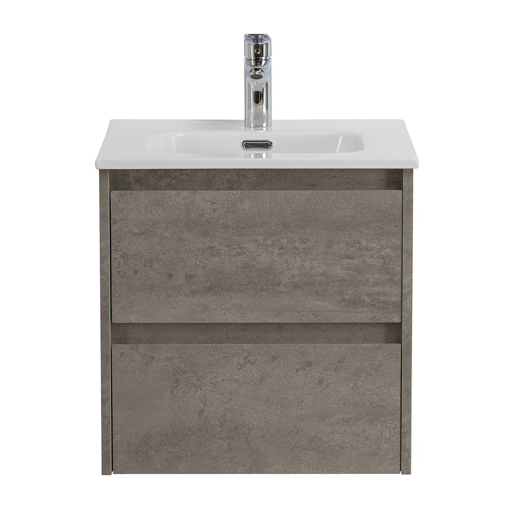 Детальная картинка товара «тумба под раковину belbagno kraft-500-2c-so-cg cemento grigio подвесная 500x460»