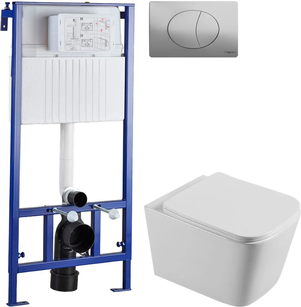 Инсталляция для унитаза STWORKI Бурос BU-04up 510163 с кнопкой 230822 хром глянцевы 589630 Инсталляция для унитаза STWORKI Бурос BU-04up 510163 с кнопкой 230822 хром глянцевы 589630