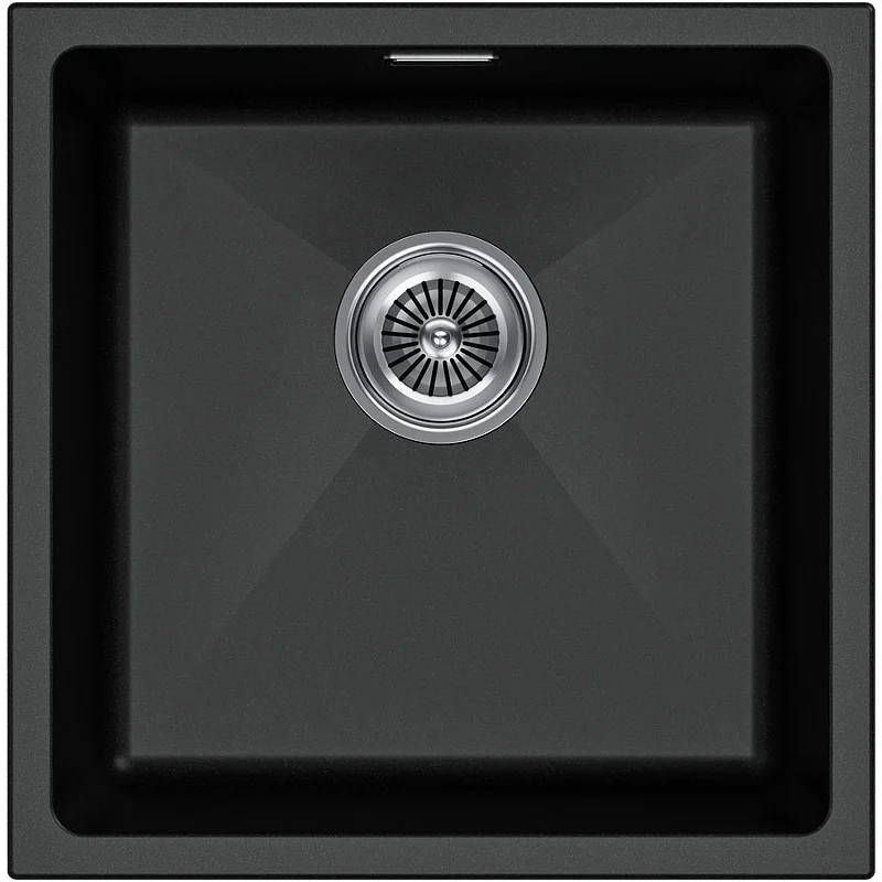 Кухонная мойка Paulmark LUMI 45UNI LU45-BL, черный, 455х460 Кухонная мойка Paulmark LUMI 45UNI LU45-BL, черный, 455х460