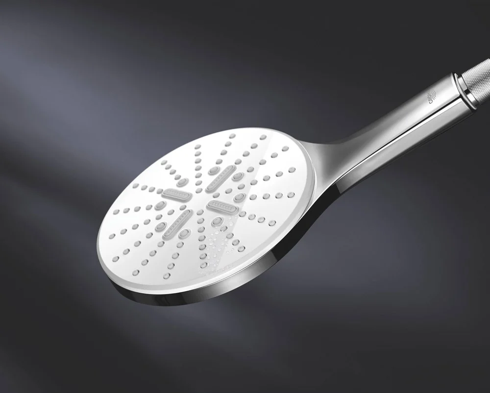 Душевая лейка GROHE Rainshower SmartActive 150, 3 вида струй, белая луна (26554LS0) Душевая лейка GROHE Rainshower SmartActive 150, 3 вида струй, белая луна (26554LS0)