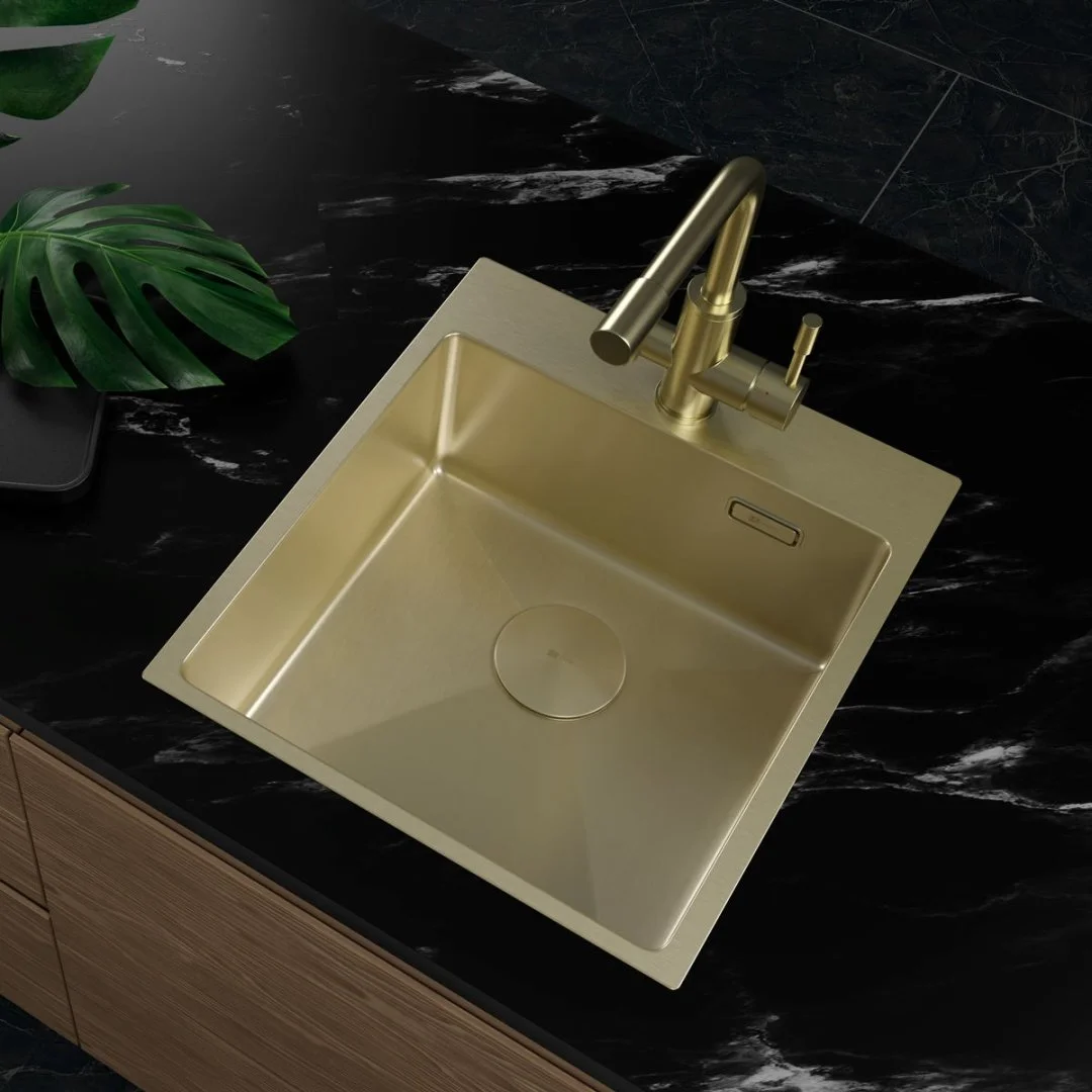 Кухонная мойка Lemark JANGA 440 из нержавеющей стали, светлое золото 9938102 Кухонная мойка Lemark JANGA 440 из нержавеющей стали, светлое золото 9938102