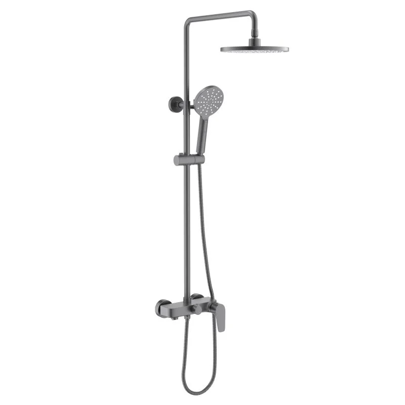 Душевая система Aquatek Бетта AQ2140BGM черный хром шлифованный Душевая система Aquatek Бетта AQ2140BGM черный хром шлифованный