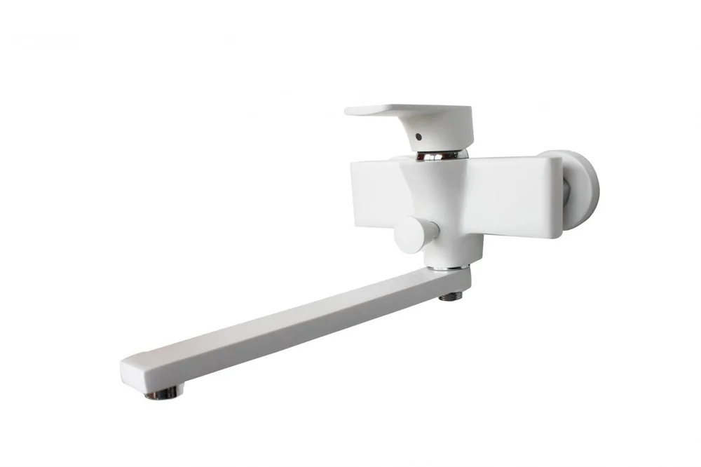 Смеситель для ванны D&K Berlin Steinbeis длинный излив белый (DA1433326) Смеситель для ванны D&K Berlin Steinbeis длинный излив белый (DA1433326)