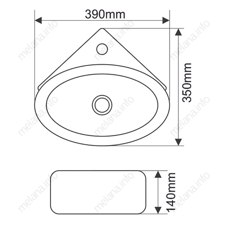 Раковина MELANA MLN-E604 E604-805 Раковина MELANA MLN-E604 E604-805