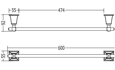 Полотенцедержатель Devon&amp;Devon Time TM308CR, хром