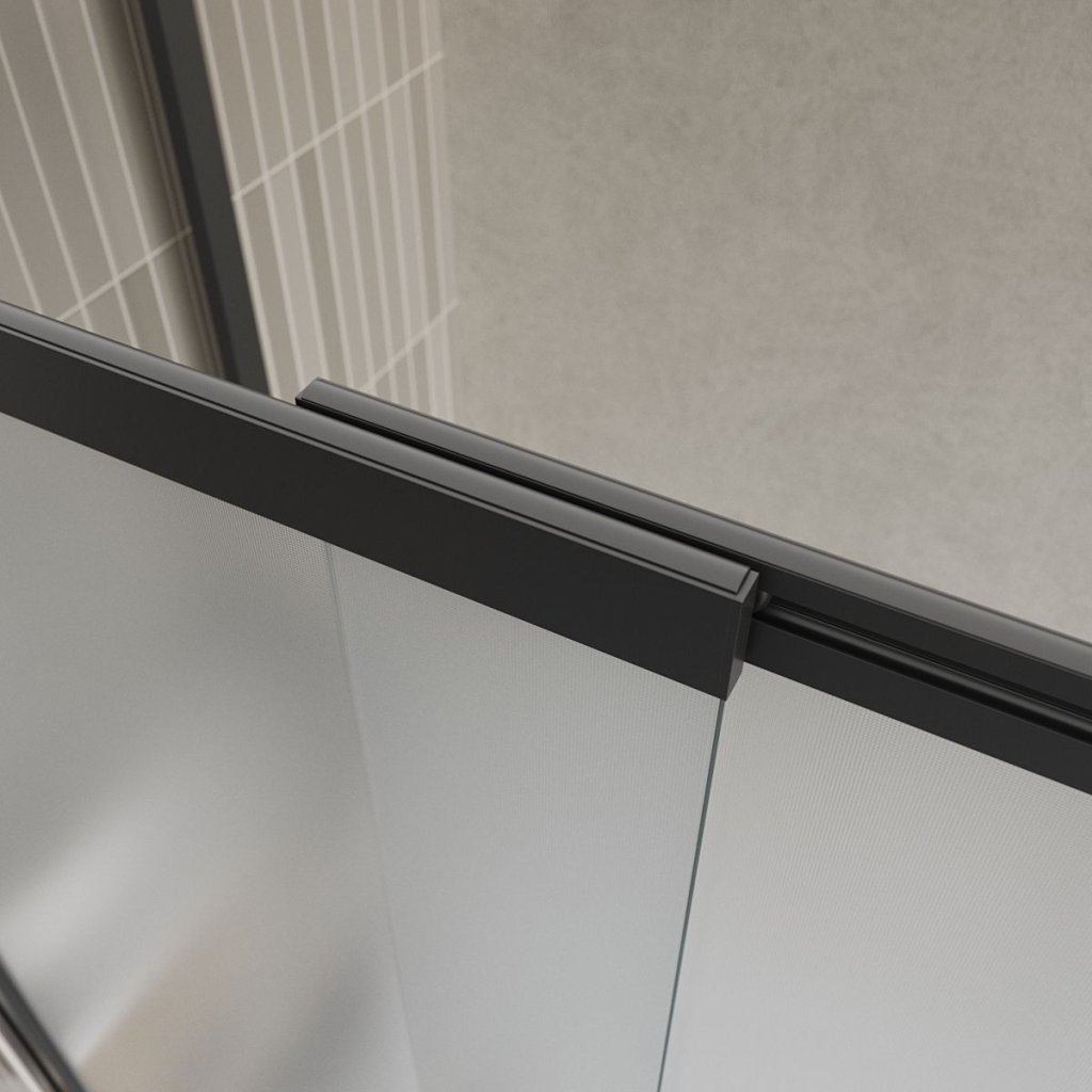 Детальная картинка товара «шторка на ванну belbagno luce-vf-11-90/145-p-nero»