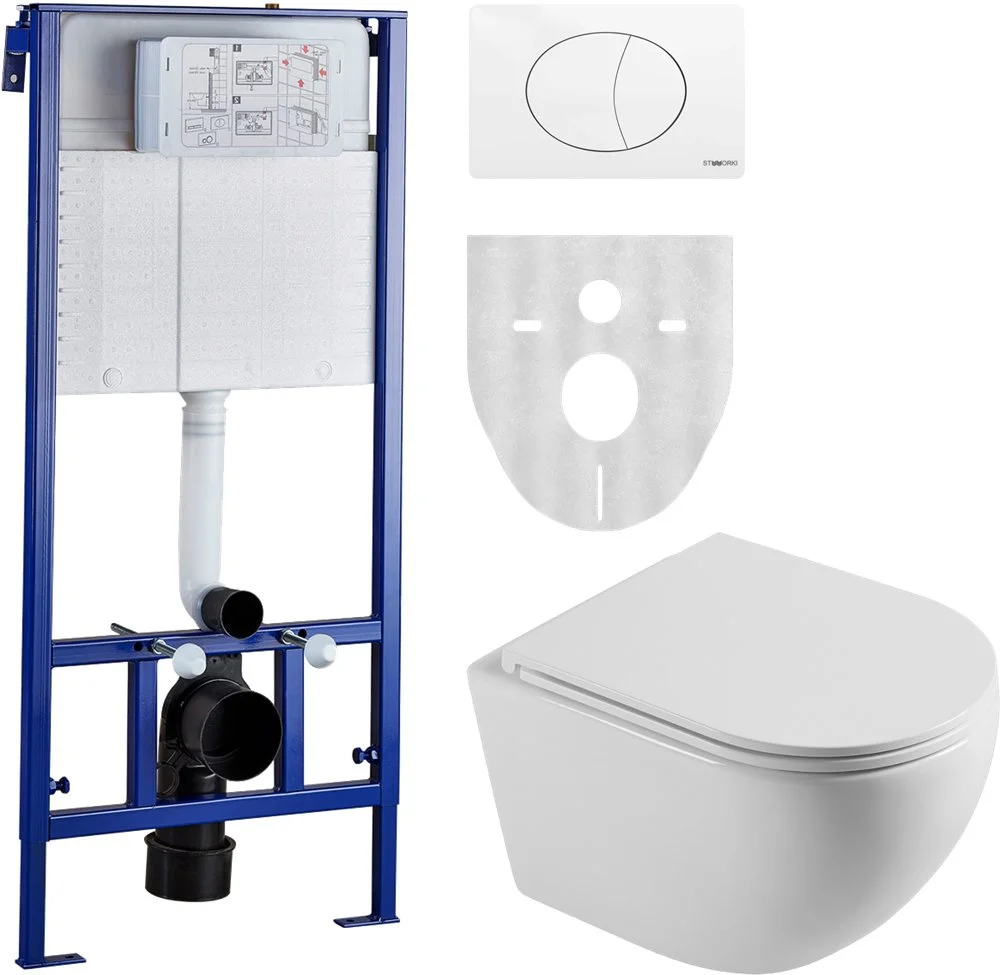 Комплект Унитаз подвесной STWORKI Скаген SK-09up безободковый, с микролитом + Система инсталляции дл 589324 Комплект Унитаз подвесной STWORKI Скаген SK-09up безободковый, с микролитом + Система инсталляции дл 589324