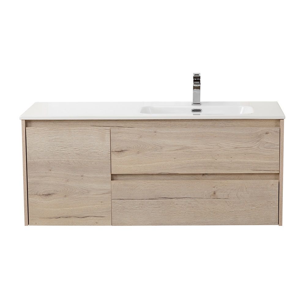 Детальная картинка товара «тумба под раковину belbagno kraft-1000-2c-1a-so-rgb-r rovere galifax bianco подвесная 1000x460»